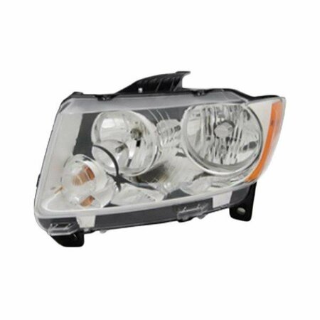 GEARED2GOLF Left Hand Headlamp Assembly Composite Halogen for 2011-2013 Grand Cherokee GE1605983